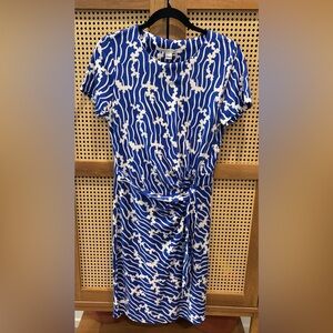 Diane Von Furstenberg DVF Zoe Faux Wrap Silk Dress Size 8 NWOT
